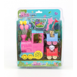 Mey İthalat® 53822 TRENLİ BALONLU MİNİ BEBEK