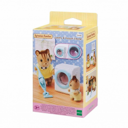 Mey İthalat® 5445 Sylvanian Families Çamaşır Makinesi ve Süpürge +3 yaş figür dahil değil