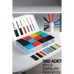 Mey İthalat® 560 Adet Isıyla Daralan Makaron Kablo Koruyucu Kılıf 719615