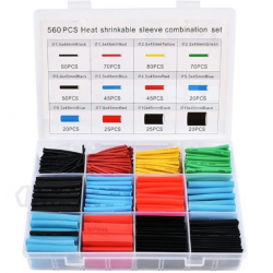 Mey İthalat® 560 Parça Set Isıyla Daralan Makaron Kablo Koruyucu Kılıf