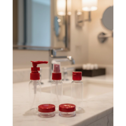 Mey İthalat® 5’li Seyahat Boy Kozmetik Şişe Seti 30 ml Çantalı Organizer