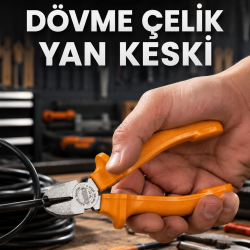 Mey İthalat® 6 Adet Dövme Çelik 160 mm Yan Keski Ergonomik Saplı Hassas Kesim El Aleti Seti