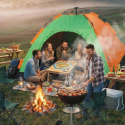 Mey İthalat®  6 Kişilik Otomatik Kurulum Kamp Çadırı – Outdoor Aile, Doğa, Suya Dayanıklı Hızlı Kurulum Çadır 220x250x160 cm