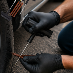 Mey İthalat® 6 Parça Lastik Tamir Kiti Araç ve Motosiklet İçin Acil Yol Seti
