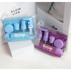 Mey İthalat® 6 Parça Renkli Kapaklı Seyahat İçin Boş Şişe Seti