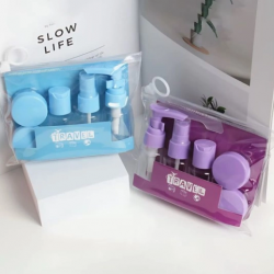 Mey İthalat® 6 Parça Renkli Kapaklı Seyahat İçin Boş Şişe Seti