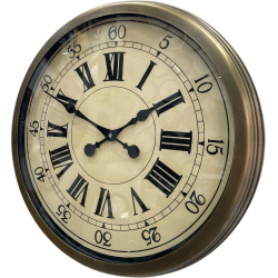 Mey İthalat® 60 Cm Eskitme Metal Eskitme Kadran Duvar Saati