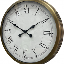 Mey İthalat® 60 cm Eskitme Metal Retro Duvar Saati