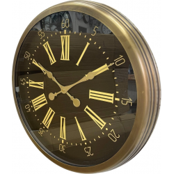 Mey İthalat® 60 cm Eskitme Metal Roma Rakamlı Duvar Saati