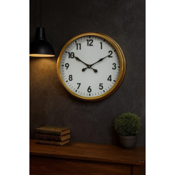 Mey İthalat® 60 cm Eskitme Metal Standart Duvar Saati