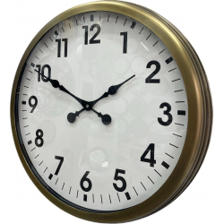 Mey İthalat® 60 cm Eskitme Metal Standart Duvar Saati