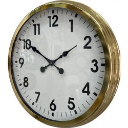 Mey İthalat® 60 Cm Gold Metal Dekoratif Duvar Saati