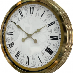 Mey İthalat® 60 cm Gold Metal Roma Rakamlı Duvar Saati