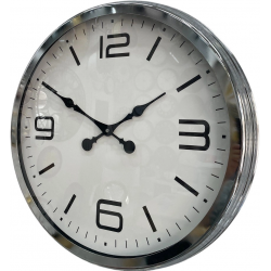 Mey İthalat® 60 cm Krom Metal Dizayn Duvar Saati