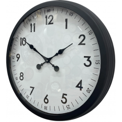 Mey İthalat® 60 cm Siyah Dekoratif Metal Duvar Saati