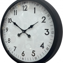 Mey İthalat® 60 cm Siyah Dekoratif Metal Duvar Saati