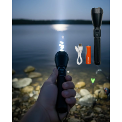 Mey İthalat® 60W Güçlü LED El Feneri 6000 Lümen Uzun Mesafe Aydınlatma Seti