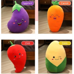 Mey İthalat® 62297 PELUŞ 30CM HAVUÇ,PATLICAN,MISIR,KIRMIZI BİBER (ADAR FİYATIDIR MODEL BELİTRİNİZ)