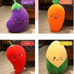 Mey İthalat® 62297 PELUŞ 30CM HAVUÇ,PATLICAN,MISIR,KIRMIZI BİBE