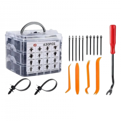 Mey İthalat®  630 Adet Trim Klips Seti – Oto Panel, Kapı Döşeme, Tampon ve Pervaz İçin Evrensel Raptiye Bağlantı Elemanları