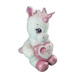 Mey İthalat® 63019 Peluş 60 cm Kalpli Boynuzlu At