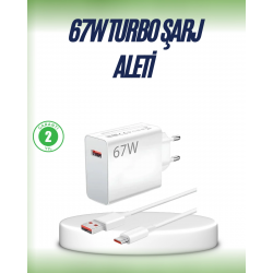Mey İthalat® 67 Watt Çift Turbo Şarj Adaptörü  Reno 4 5 6 Uyumlu