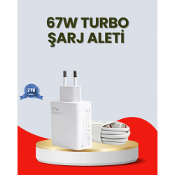 Mey İthalat® 67 Watt Ultra Hızlı Şarj Adaptörü  Redmi 9 10 12C Uyumlu