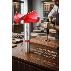 Mey İthalat® 70 MM Ahşap Menteşe Yuvar Teri Açma Ahşap Delme Matkap Ucu 1 cm Şaft 722980