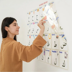 Mey İthalat®  70x100 cm Statik Kağıt Elif-Ba Öğrenme Tahtası