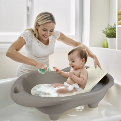Mey İthalat® 7270 HİPPO OYUNCAK BEBEK YIKAMA KÜVETİ VE DESTEĞİ STONE GRİ