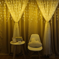 Mey İthalat®  8 Fonksiyonlu 16 Saçaklı Perde Led 3 x 1 (Günışığı)