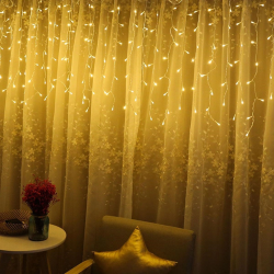 Mey İthalat®  8 Fonksiyonlu 16 Saçaklı Perde Led 3 x 1 (Günışığı)