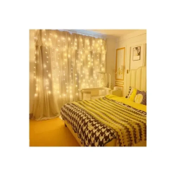 Mey İthalat® 8 Fonksiyonlu Uzaktan Kumandalı Peri Perde Led - 3x3 Metre Günışığı