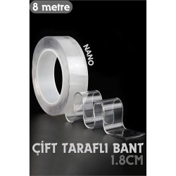 Mey İthalat® 8 Metre Çift Taraflı Yapıştırıcı Bant Çivisiz Montaj 718950