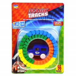 Mey İthalat® 8023 MAGIC TRACKS 56 PARÇA RAYLI ARABA -KYM