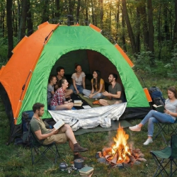 Mey İthalat®  8 Kişilik Otomatik Kurulum Kamp Çadırı – Outdoor , Suya Dayanıklı Hızlı Kurulum Piknik ve Doğa İçin Geniş Aile Çadırı 250x250x165 cm