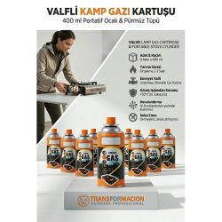 Mey İthalat® 9 adet Valfli Kamp Gazı Kartuşu 400 ml - Portatif Ocak & Pürmüz Tüpü 723214