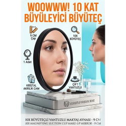 Mey İthalat® 9 Cm 10X Büyüteçli Makyaj Aynası 717184