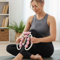 Mey İthalat®  9 Tekerlekli Lenfatik Masaj Roller – Selülit Giderici, Cilt Sıkılaştırıcı, Bacak Kol Sırt Masaj Aleti