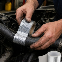 Mey İthalat® 96mm Güçlü Yapışkan Tamir Bandı 2 Metre Su Geçirmez Çift Katmanlı Bant