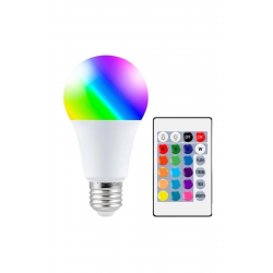 Mey İthalat® 9w Uzaktan Kumandalı 15 Farklı Renk Seçenekli Led Ampul