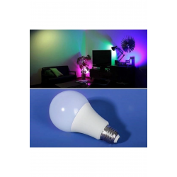 Mey İthalat® 9w Uzaktan Kumandalı 15 Farklı Renk Seçenekli Led Ampul