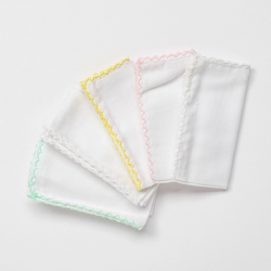 Mey İthalat®   AC24447 Basic 5'Li Bebek Ağız Mendili 25x25 cm Pink