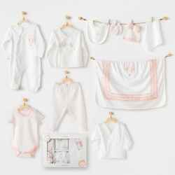 Mey İthalat®   AC25551 Newborn Set Pınk Baloons 10'Lu Hastane Çıkışı Ekru