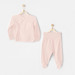 Mey İthalat®   AC25557 Set 2'Li Zıbın Takım Pink