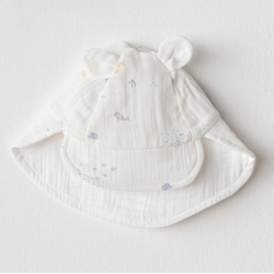 Mey İthalat®   AC25618 Ocean İs My Happy Place Müslin Şapka White