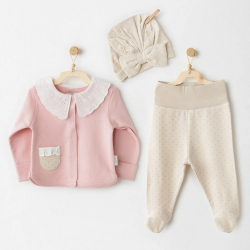 Mey İthalat®   AC26044 Set You Are Special 3'lü Takım Pink