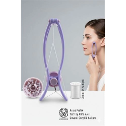 Mey İthalat® Acısız Pratik Yüz Tüy Alma Aleti & 500 metre yedek İpli Epilasyon Yayı Pürüzsüz Dokunuş