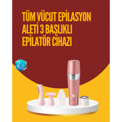 Mey İthalat® Acısız ve Hassas Tüy Temizleme Cihazı – 3 Başlıklı