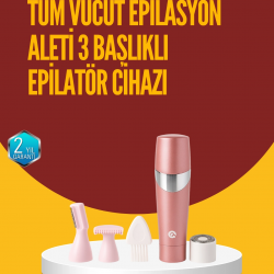 Mey İthalat® Acısız ve Hassas Tüy Temizleme Cihazı – 3 Başlıklı